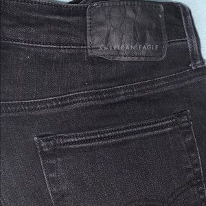American Eagle Black Washed Skinny Jeans